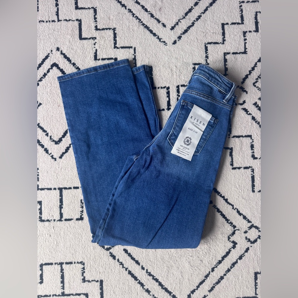 Risen Wide Leg High Rise Jeans